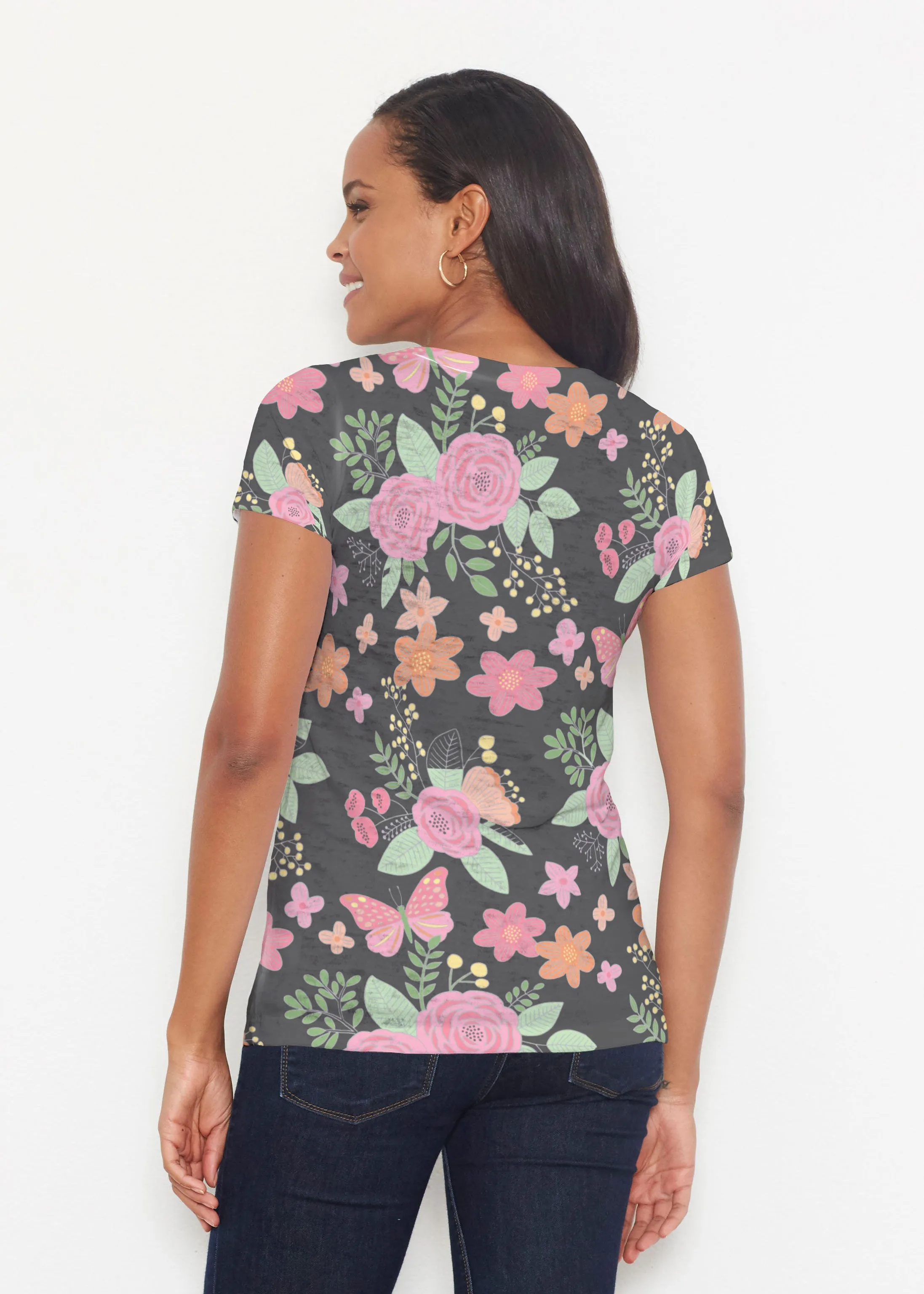Rosalyn (14298) ~ Short Sleeve Scoop Shirt