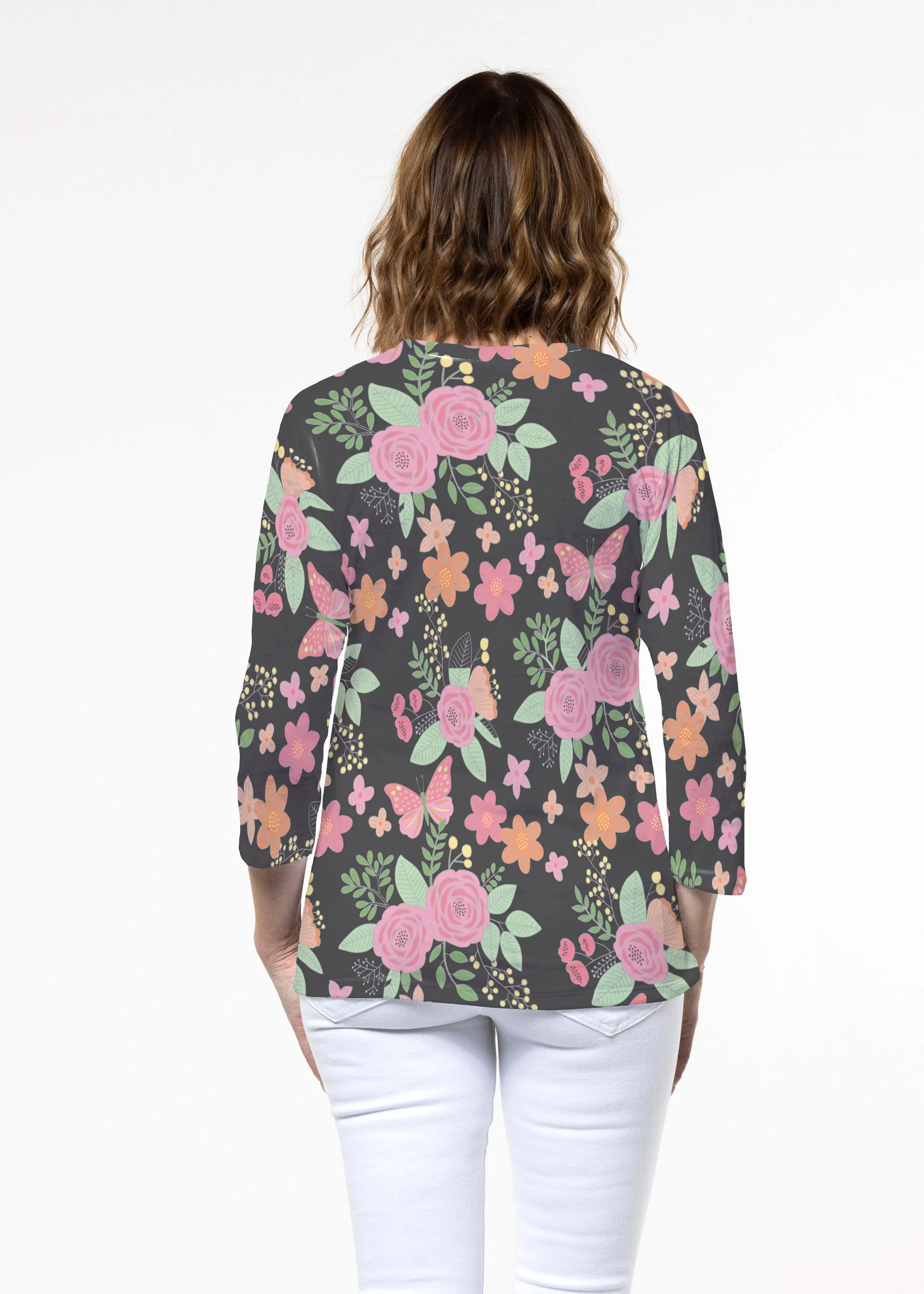 Rosalyn (14298) ~ Signature 3/4 Sleeve Crew Neck Top