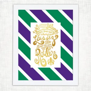 Rouler Stripe Art Print
