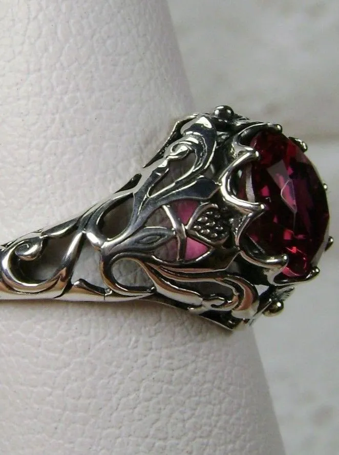 Ruby Ring, Size 7, Daisy Filigree, Victorian Jewelry #D66 - Ready to Ship