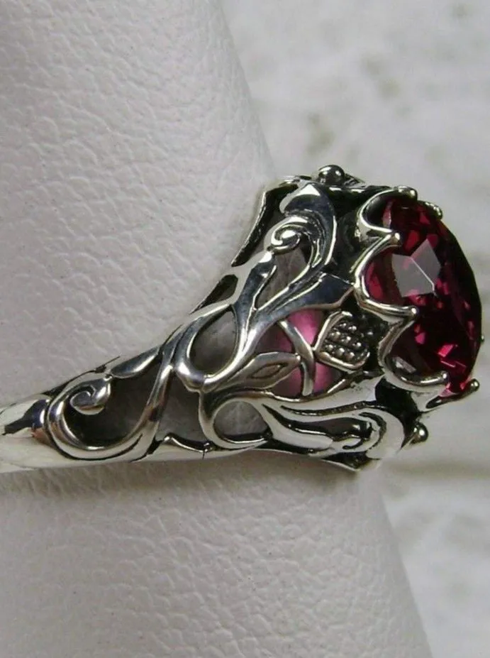 Ruby Ring, Size 7, Daisy Filigree, Victorian Jewelry #D66 - Ready to Ship