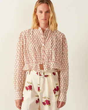 Ryland Ruby Quatrefoil Top