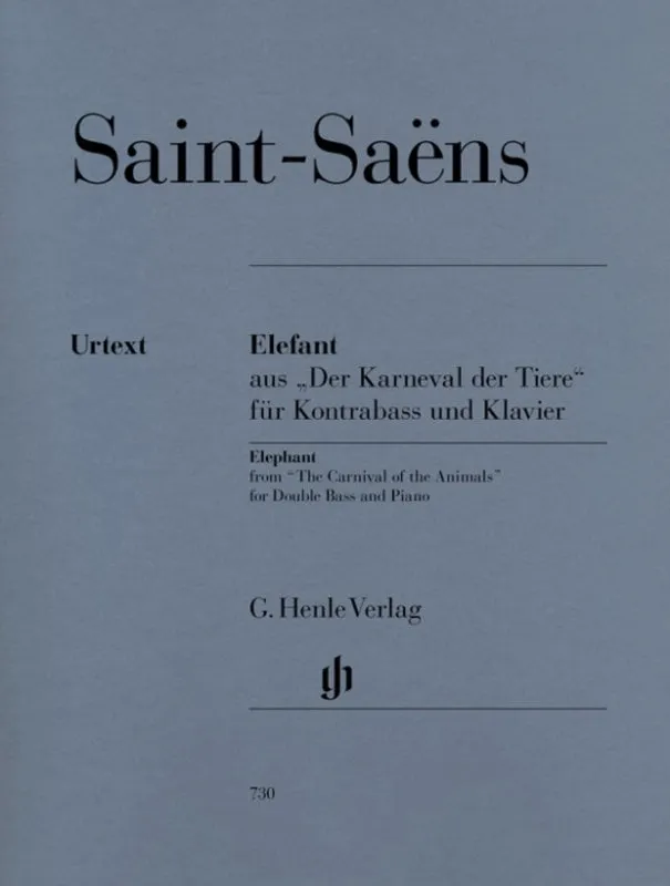 Saint-Saëns: Elephant from Carnival of the Animals for Double Bass & Piano