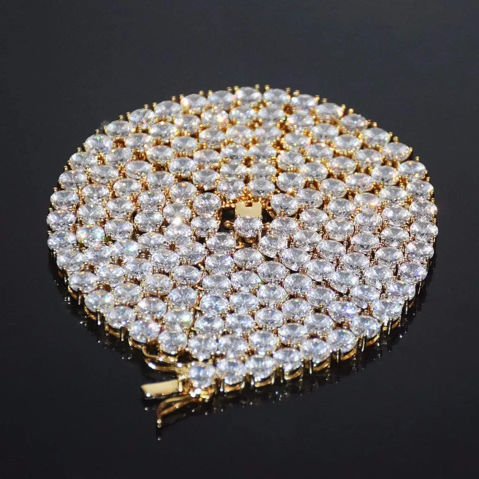 SALE Tennis necklace ,rhinestone tennis necklace ,bling iced necklace ,4mm Iced Zircon 1 Row Tennis Chain Necklace, men tennis necklace