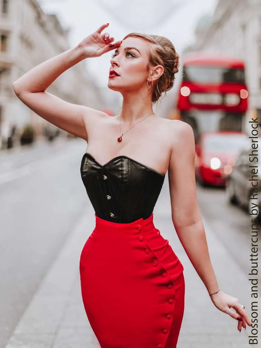 Satin Hourglass Curve Longline Overbust Corset : CS-511