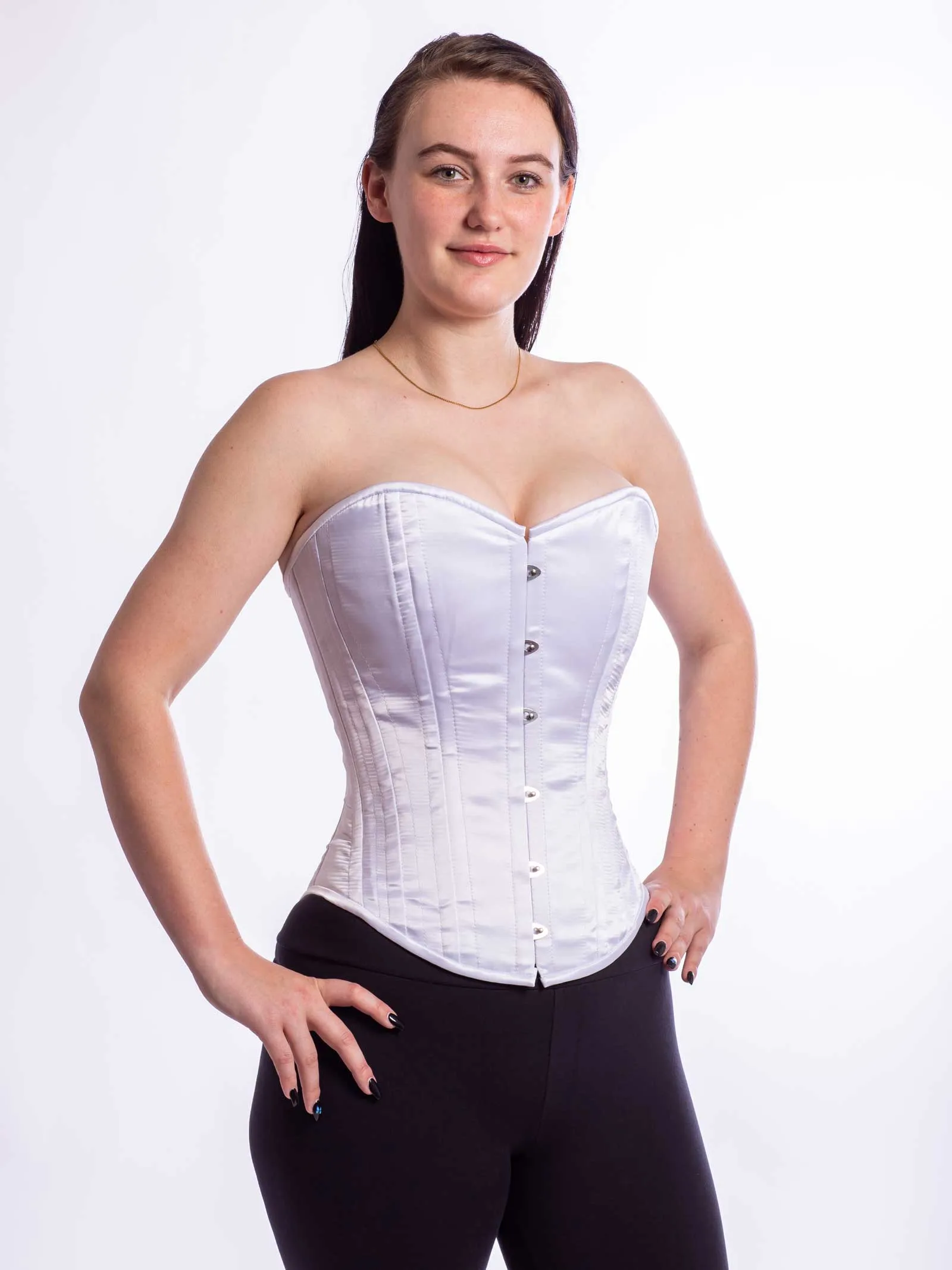 Satin Romantic Curve Longline Overbust Corset : CS-530