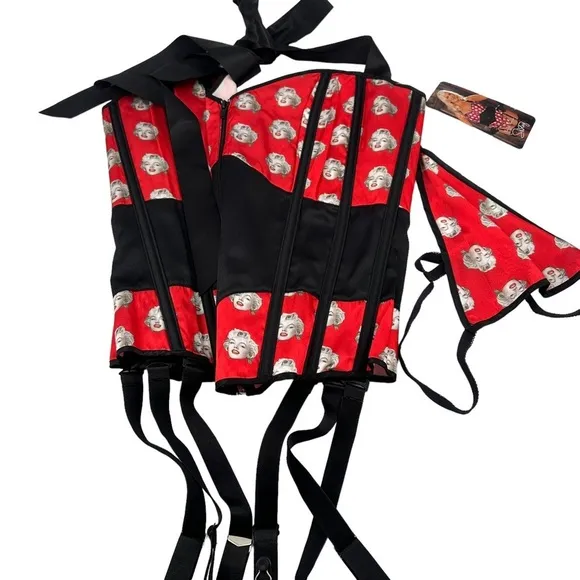 Shirley of Hollywood NWT Marilyn Monroe print corset bustier sexy top sz 1X / 40