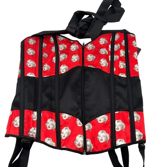 Shirley of Hollywood NWT Marilyn Monroe print corset bustier sexy top sz 1X / 40