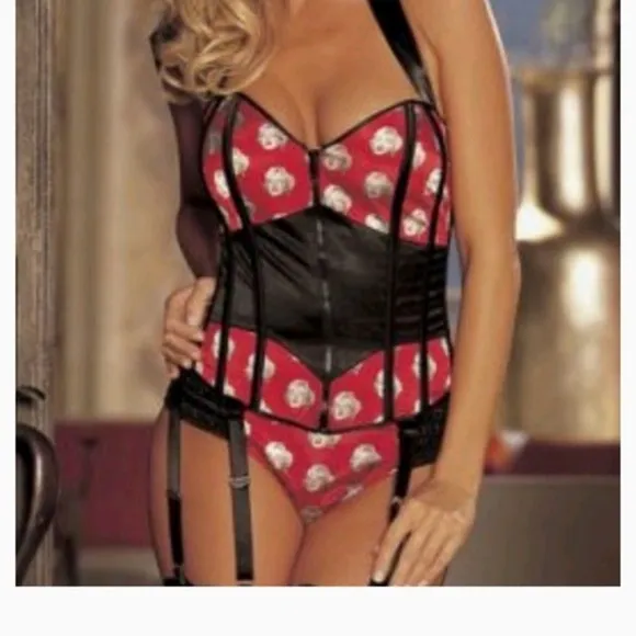 Shirley of Hollywood NWT Marilyn Monroe print corset bustier sexy top sz 1X / 40