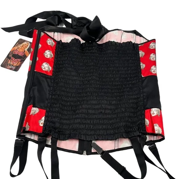 Shirley of Hollywood NWT Marilyn Monroe print corset bustier sexy top sz 1X / 40