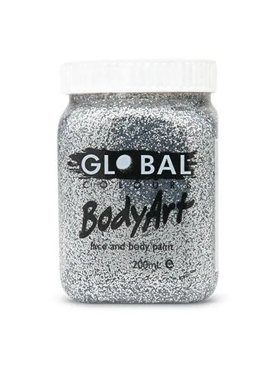 Silver Glitter Body and Face Paint