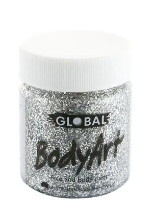 Silver Glitter Body and Face Paint
