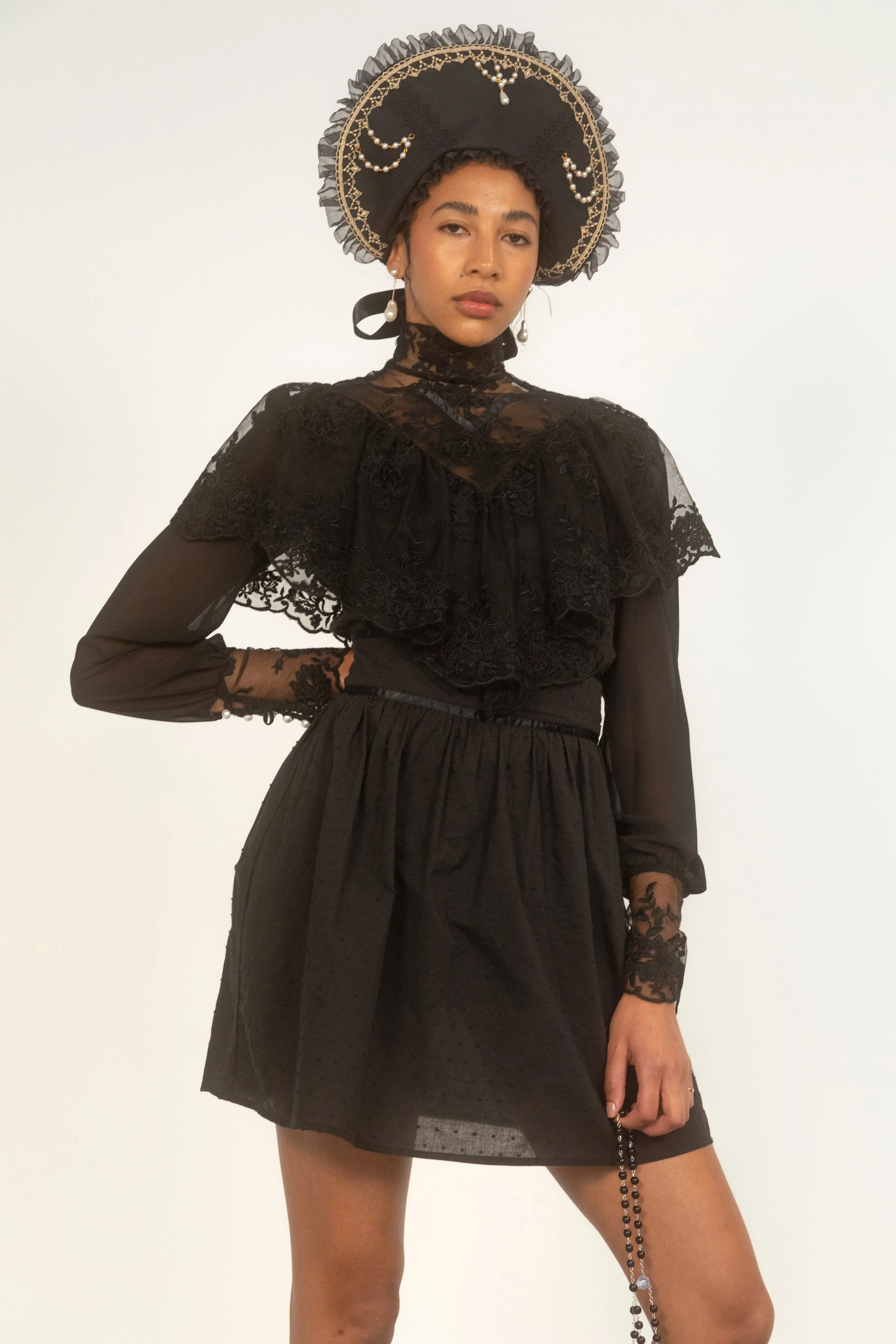 Southern Girl Black Victorian Dress