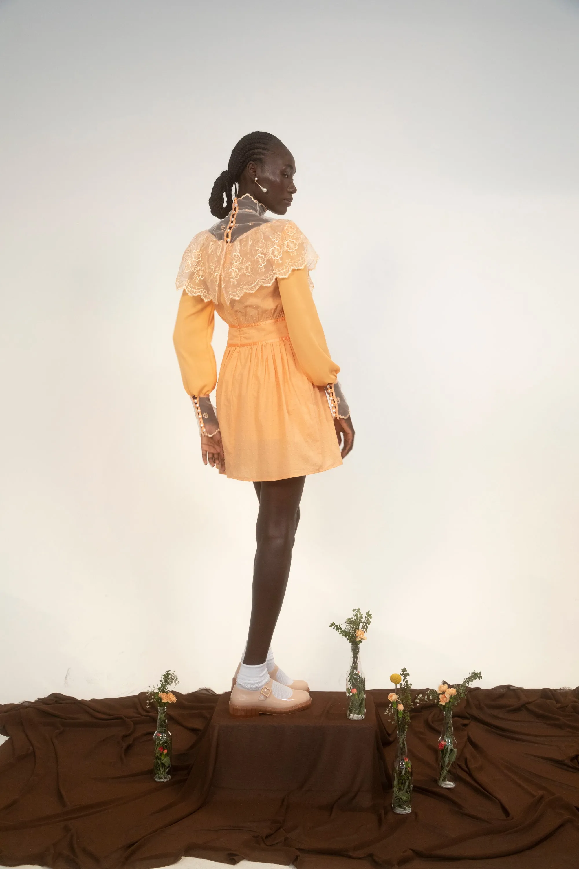 Southern Girl Peach Victorian Dress
