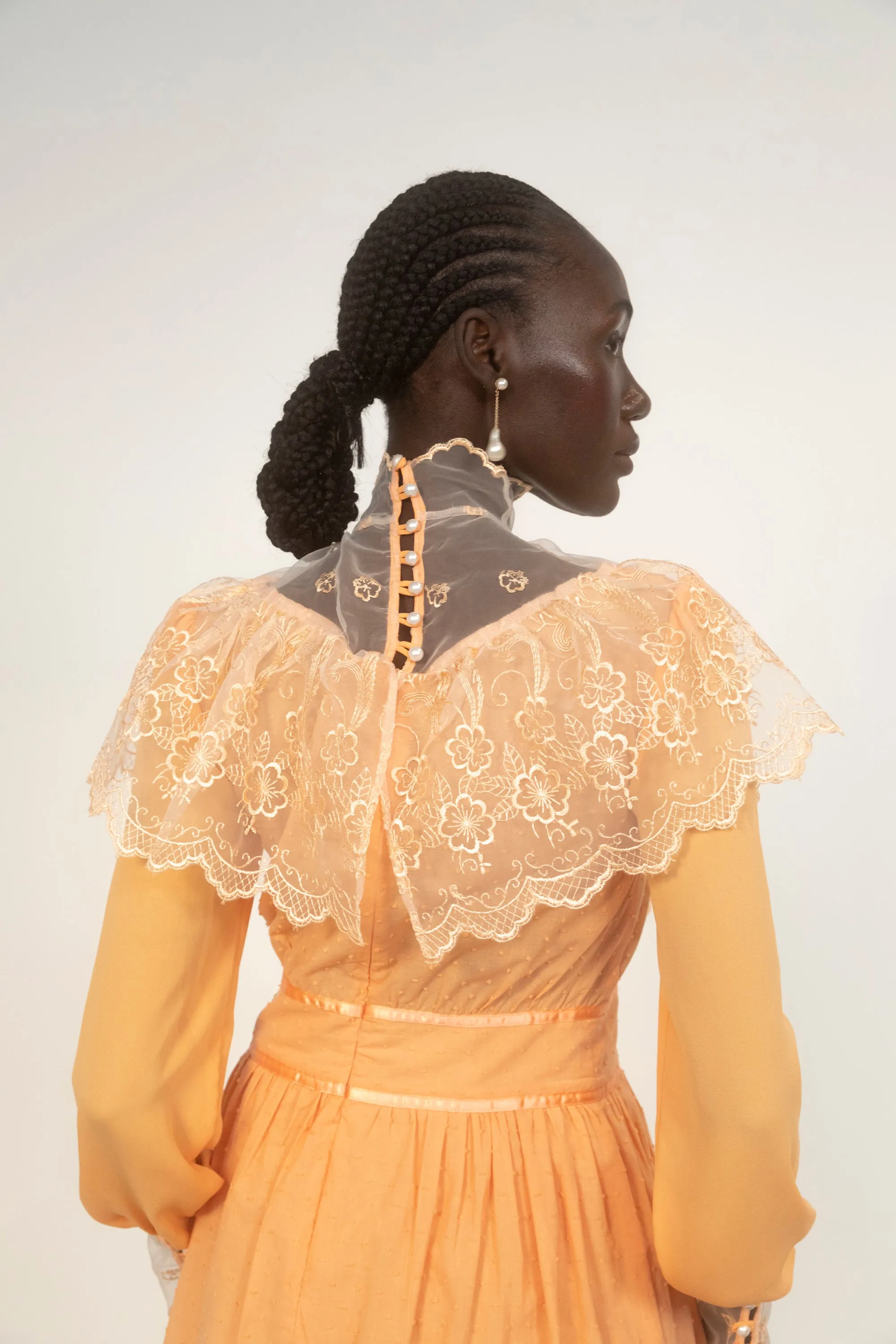 Southern Girl Peach Victorian Dress