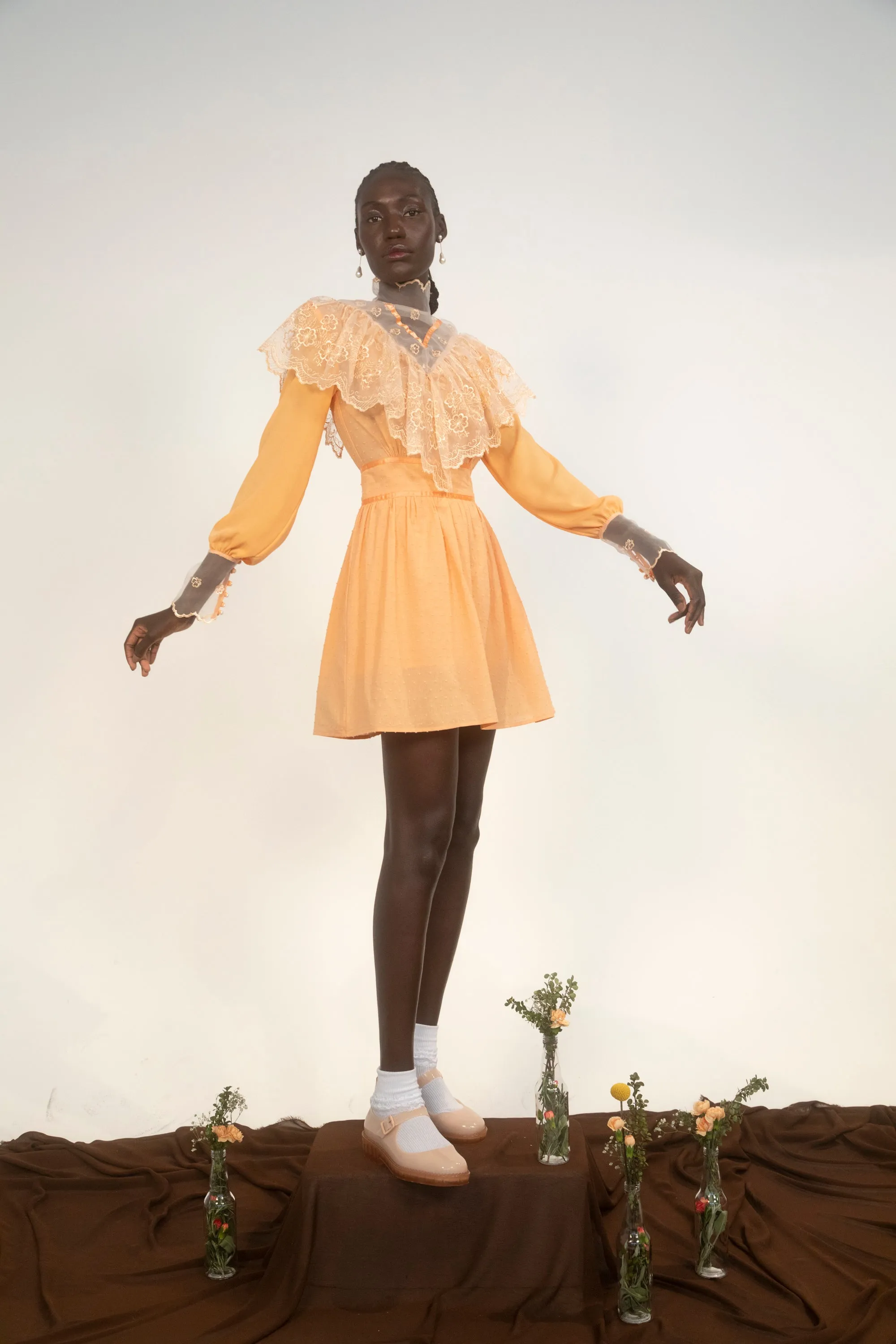 Southern Girl Peach Victorian Dress