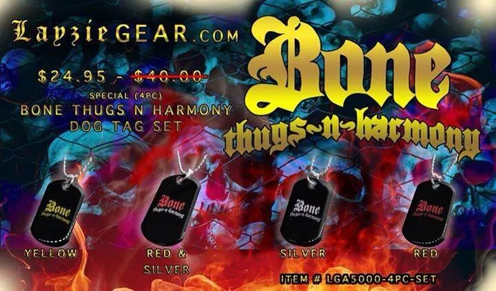 SPECIAL (4pc) Bone Thugs n Harmony Dog Tag Set