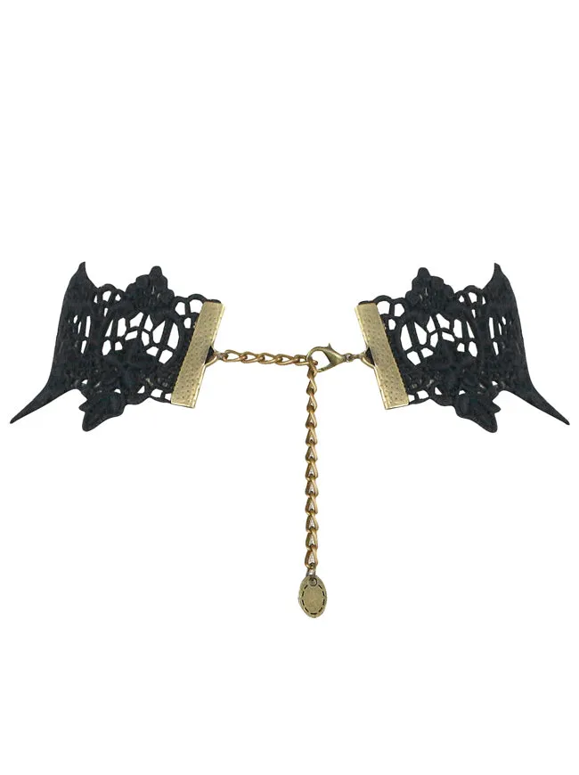 Steampunk Accessories Costume Cosplay Lace Choker Beads Chain Decorative Necklace