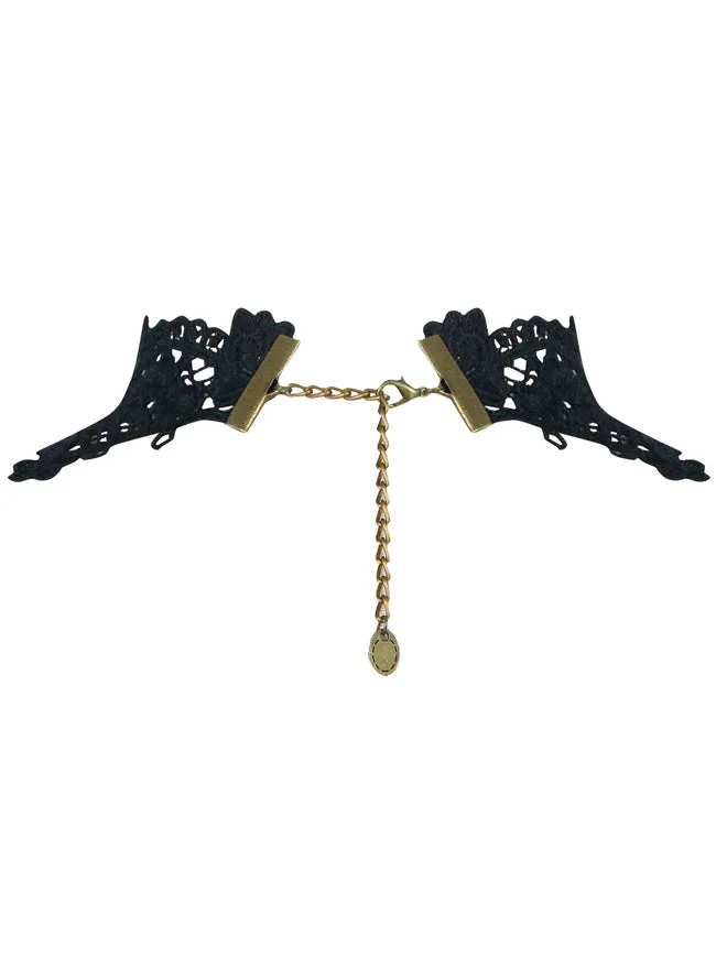Steampunk Accessories Costume Cosplay Lace Choker Beads Chain Decorative Necklace