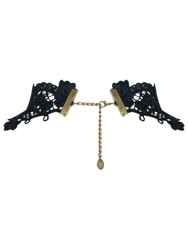 Steampunk Accessories Costume Cosplay Lace Choker Beads Chain Decorative Necklace