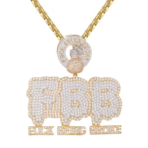 Sterling Silver Being Broke Dollar Bag Icy Hip Hop Pendant