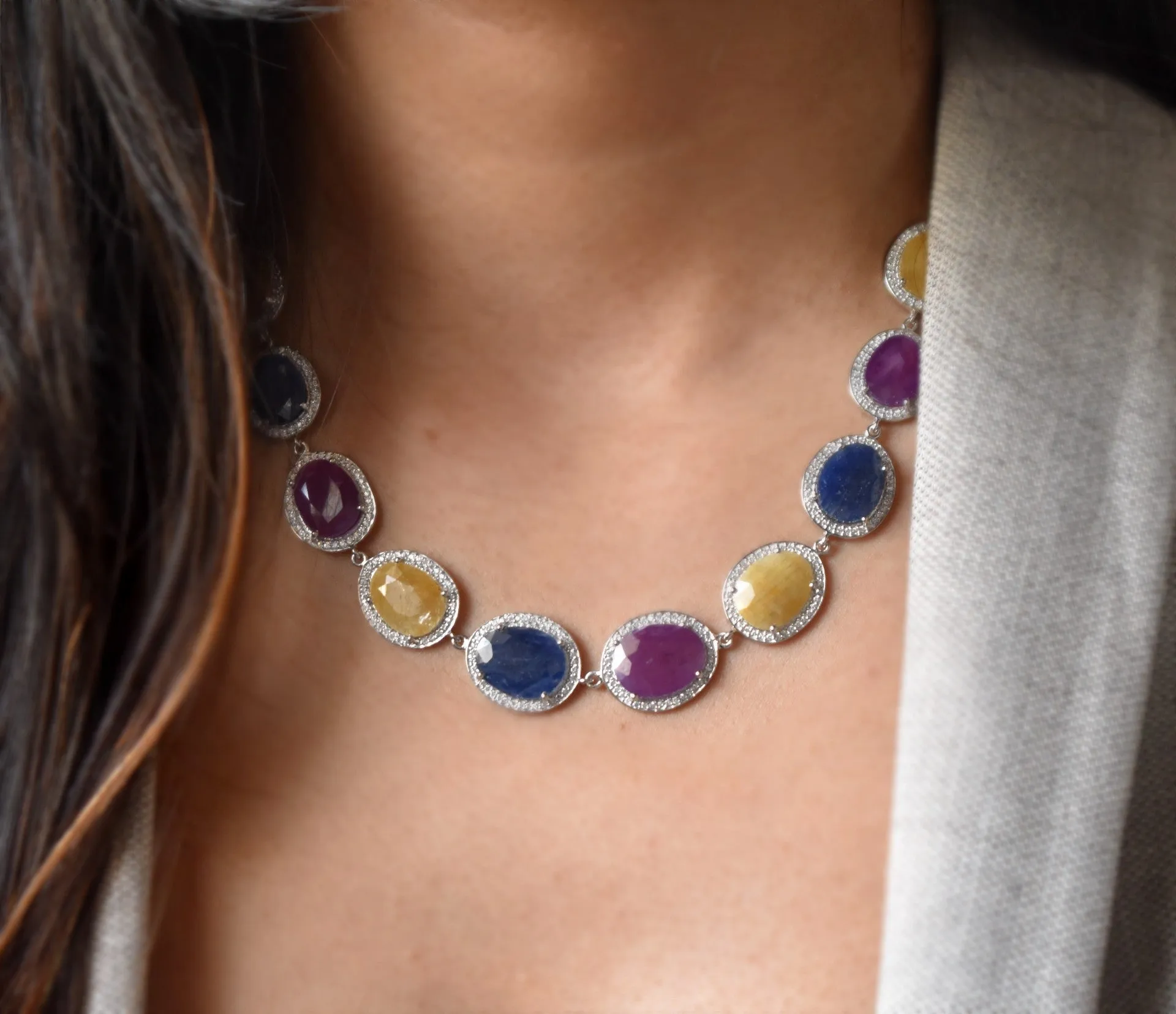 Stunning Multi-stone Ruby Neck wear