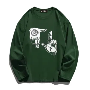 【Subscription】Hip Hop Gesture Long Sleeve Shirt