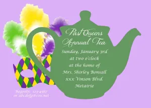 TEAPOT SILHOUETTE CUSTOM INVITATION