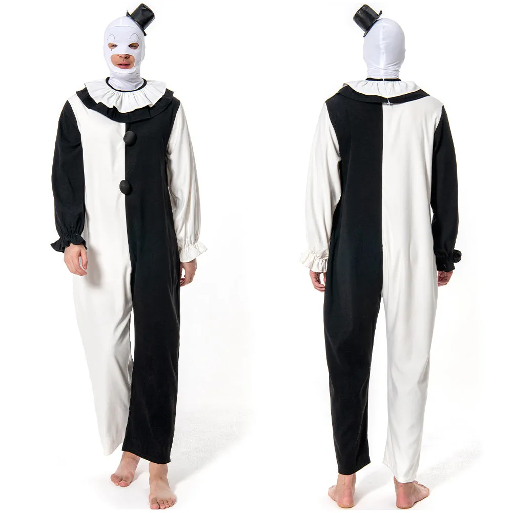 Terrifier 2 Art the Clown Cosplay Costume Jumpsuit Hat Outfits Halloween Carnival Suit