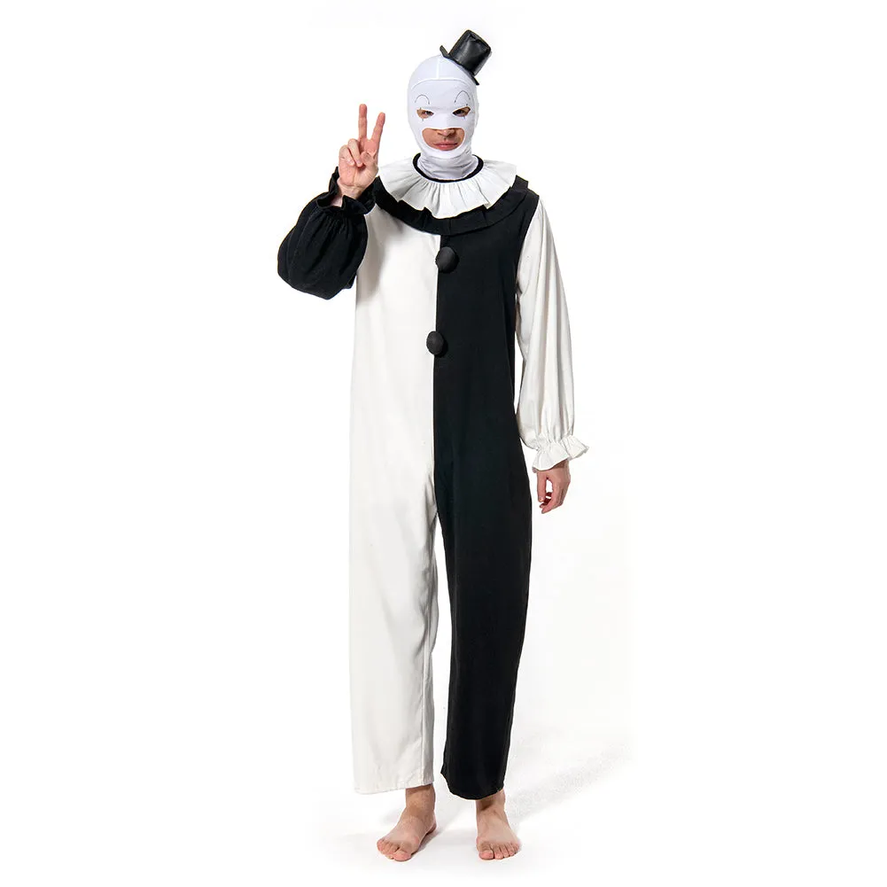 Terrifier 2 Art the Clown Cosplay Costume Jumpsuit Hat Outfits Halloween Carnival Suit