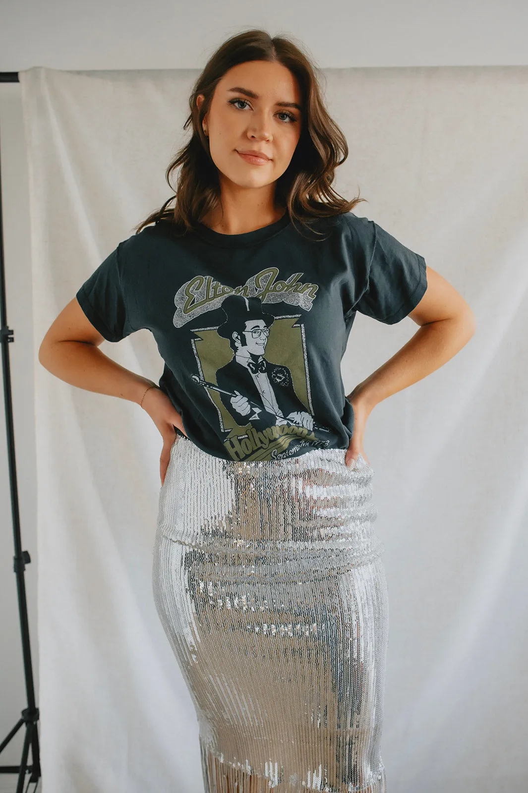 The Elton John Hollywood 1973 Reverse GF Tee by Daydreamer
