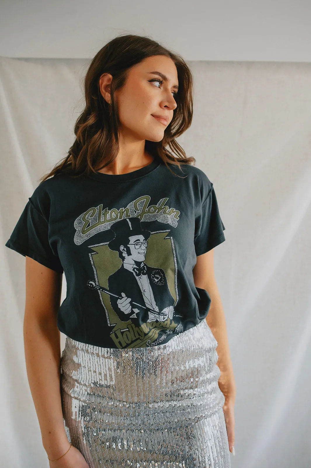 The Elton John Hollywood 1973 Reverse GF Tee by Daydreamer