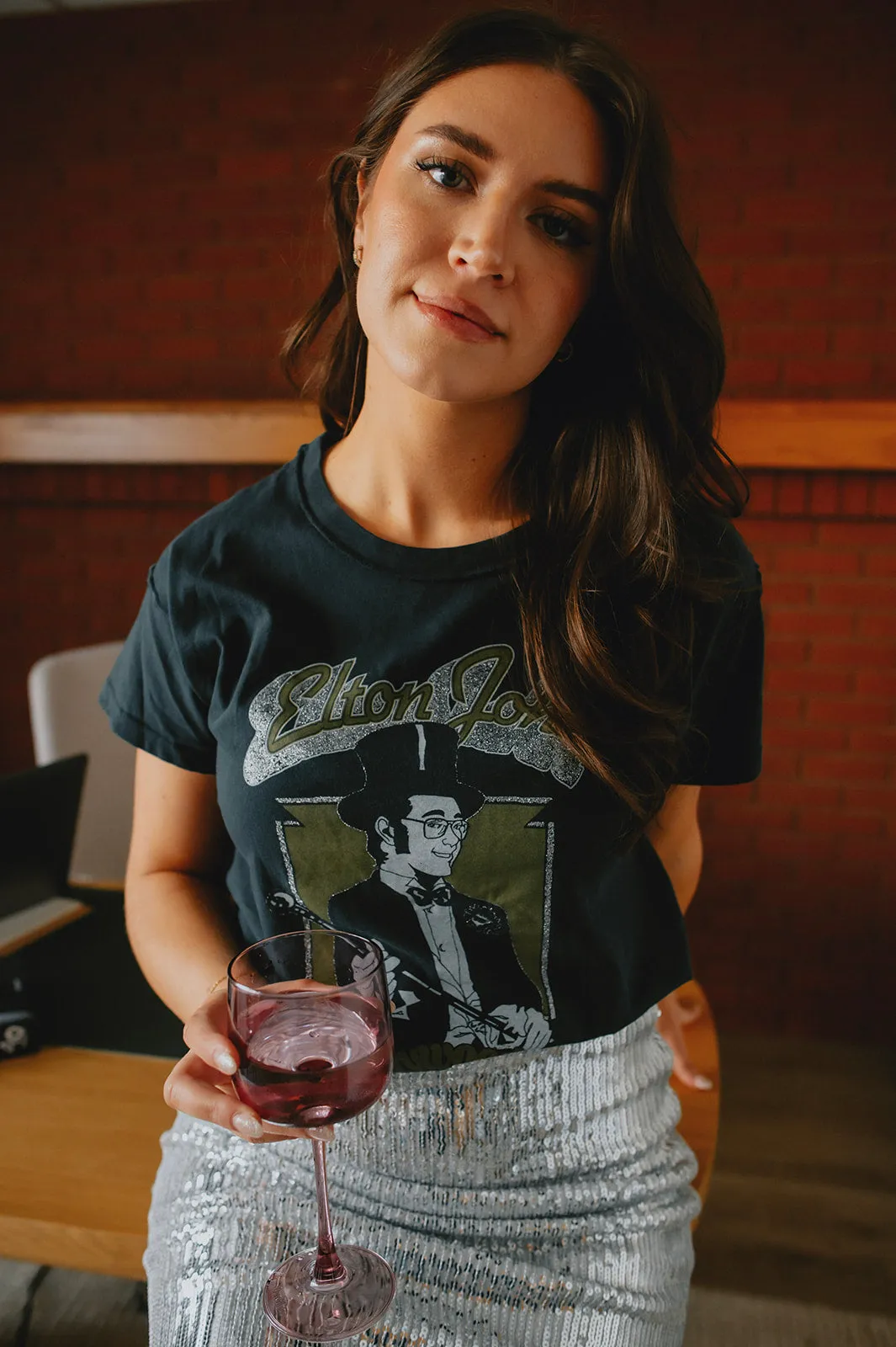 The Elton John Hollywood 1973 Reverse GF Tee by Daydreamer