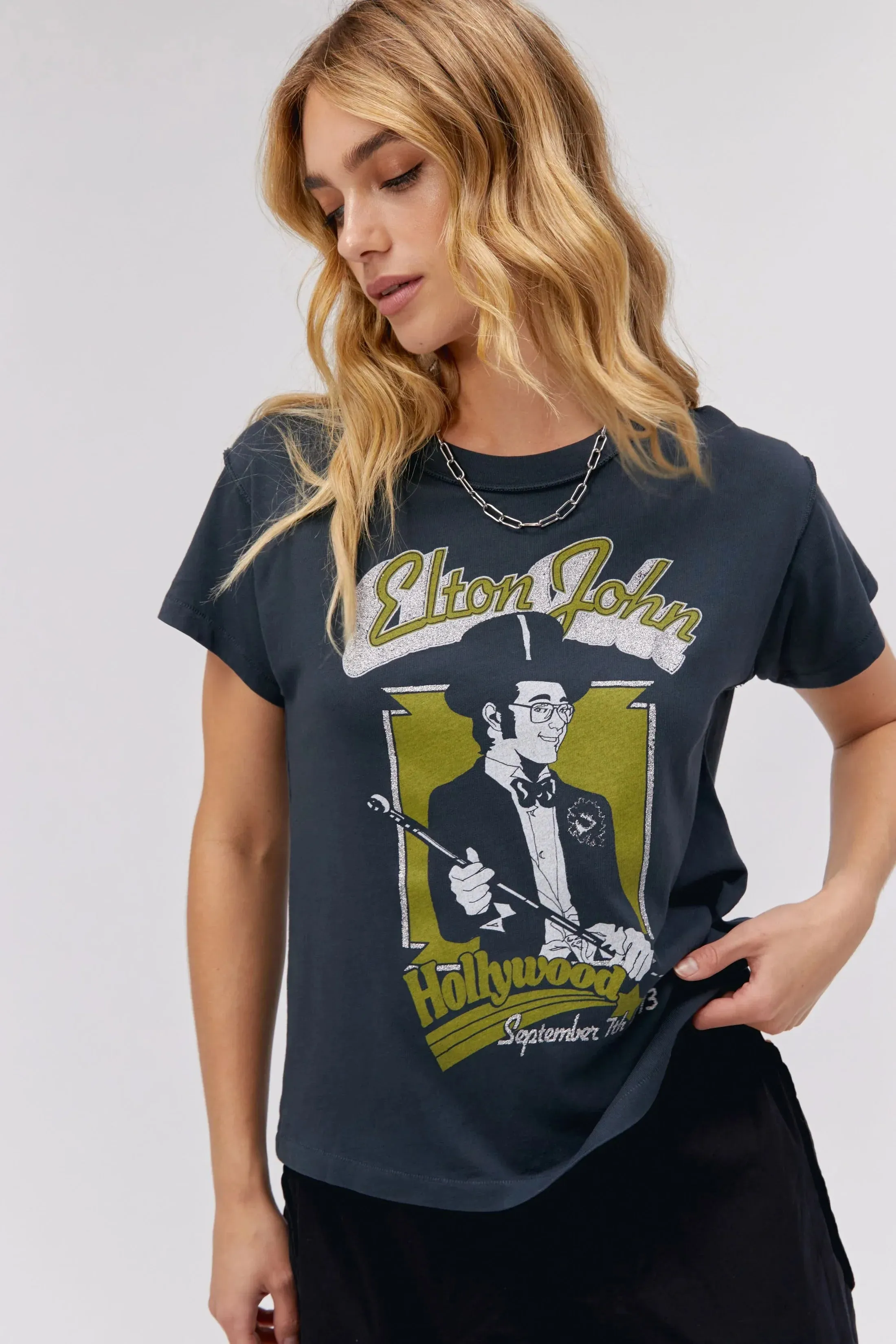 The Elton John Hollywood 1973 Reverse GF Tee by Daydreamer
