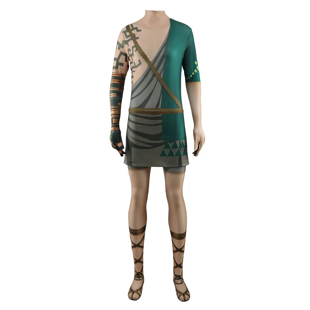 The Legend Of Zelda: Tears Of The Kingdom Link Cosplay Costume Print Jumpsuit Outfits Halloween Carnival Suit