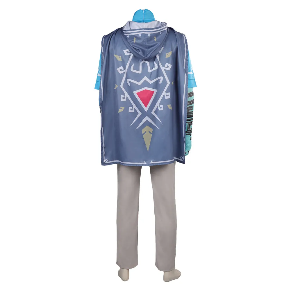 The Legend of Zelda: Tears of the Kingdom Link Cosplay Print Costume Outfits Halloween Carnival