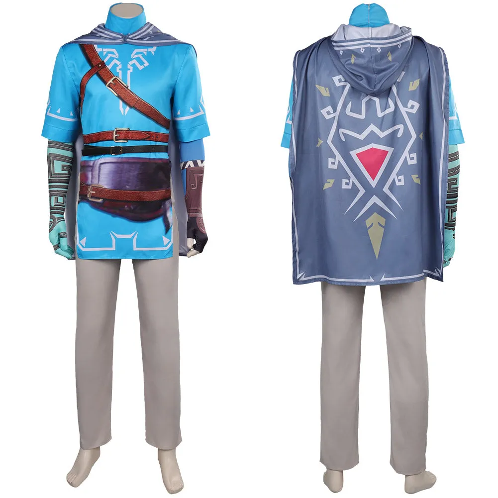 The Legend of Zelda: Tears of the Kingdom Link Cosplay Print Costume Outfits Halloween Carnival