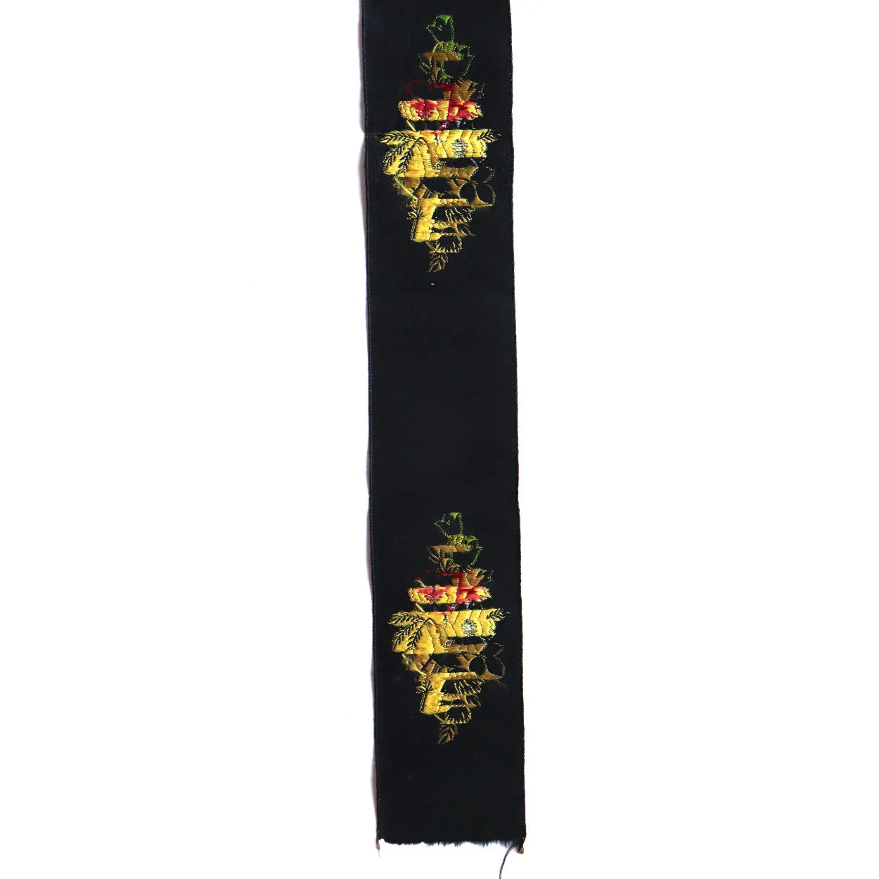Three English Victorian Silver Embroidery Floral Silk Sashes