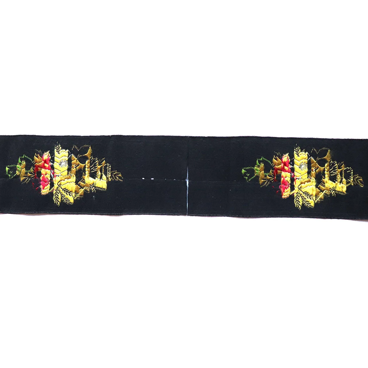 Three English Victorian Silver Embroidery Floral Silk Sashes