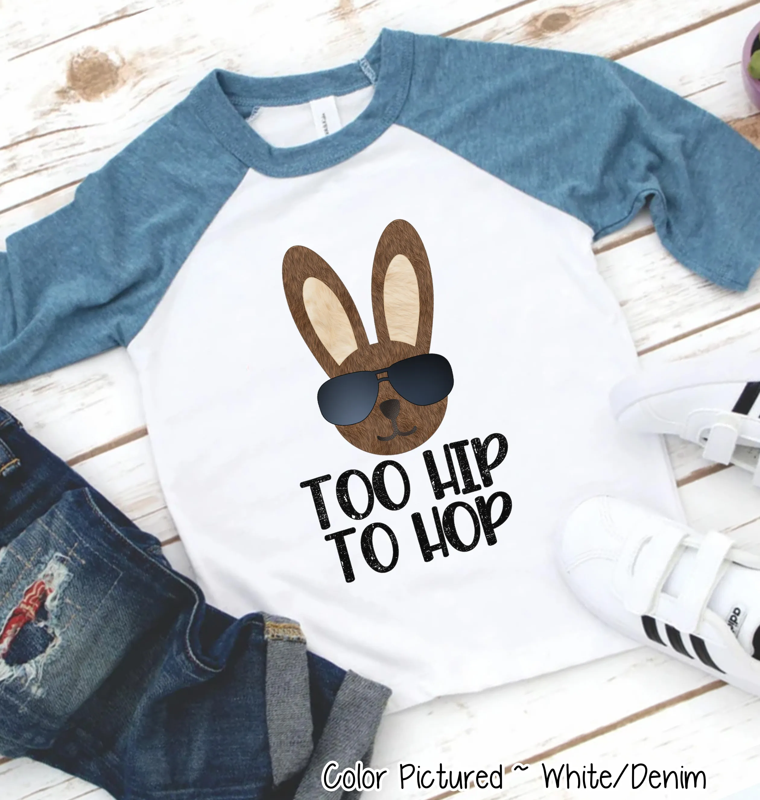 Too Hip To Hop Shirt Boys Easter Day Tee