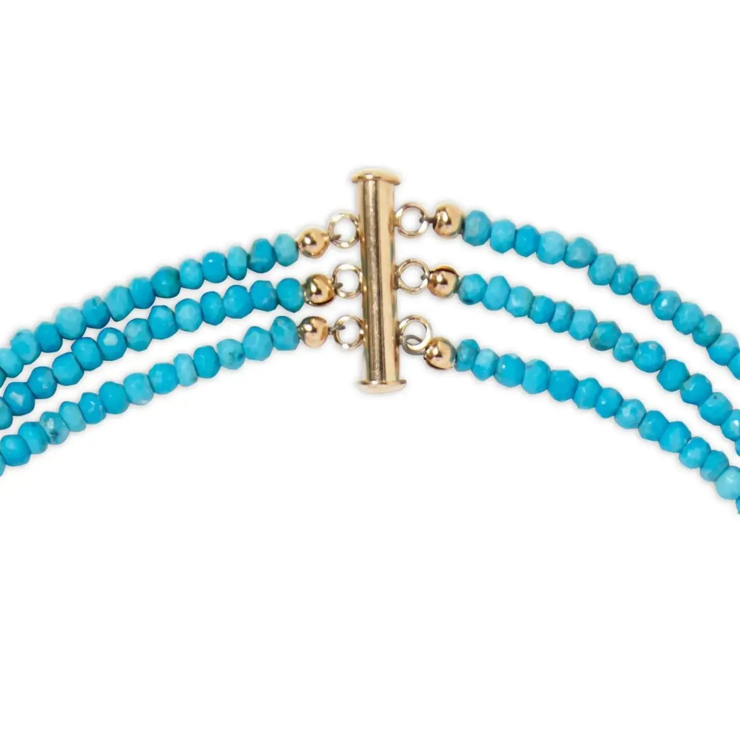Turquoise Triple Strand Gemstone Choker