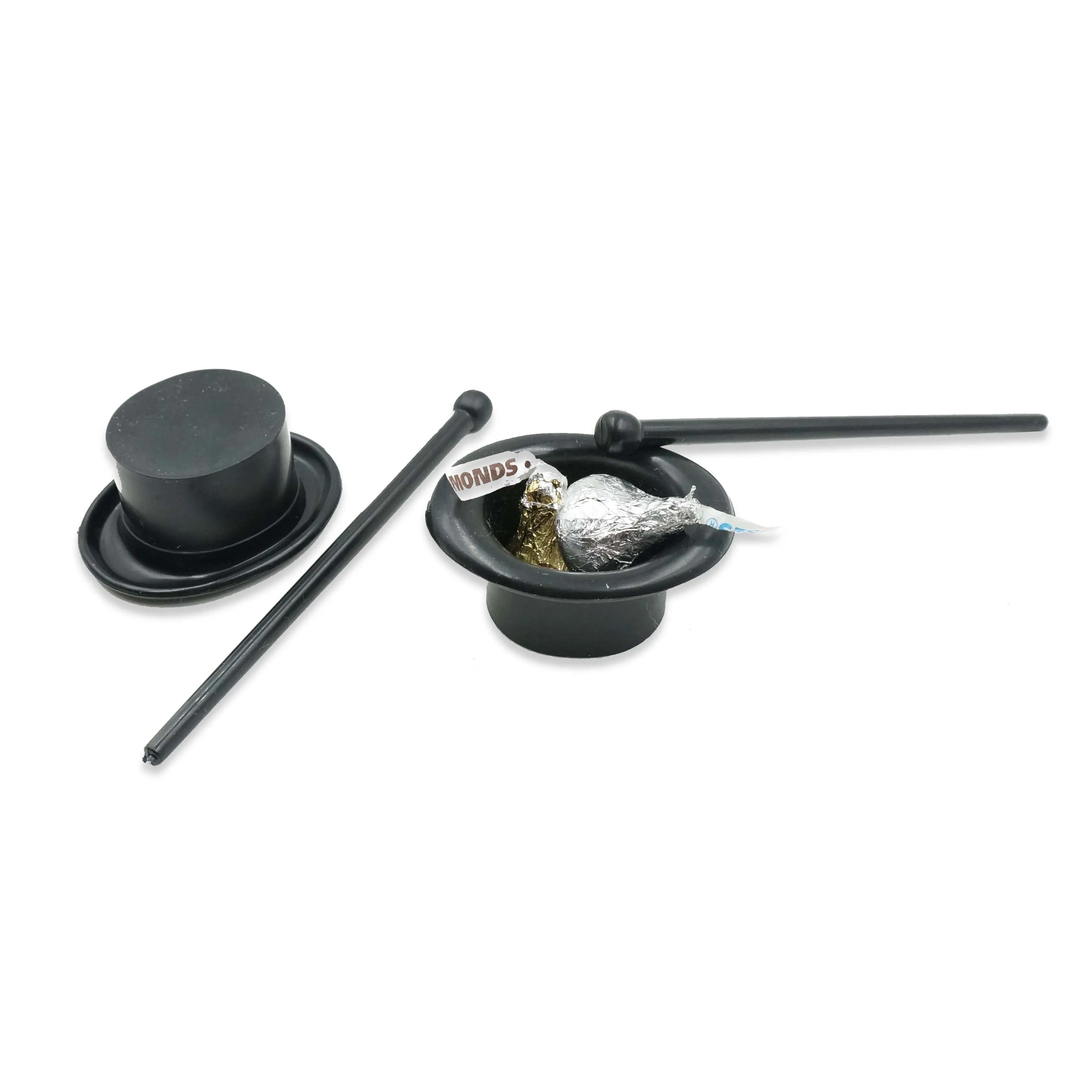 Tuxedo Top Hat and Cane Plastic Party Favors 12 Pack