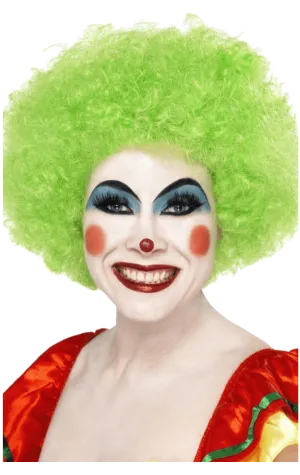 Unisex Green Clown Afro Wig