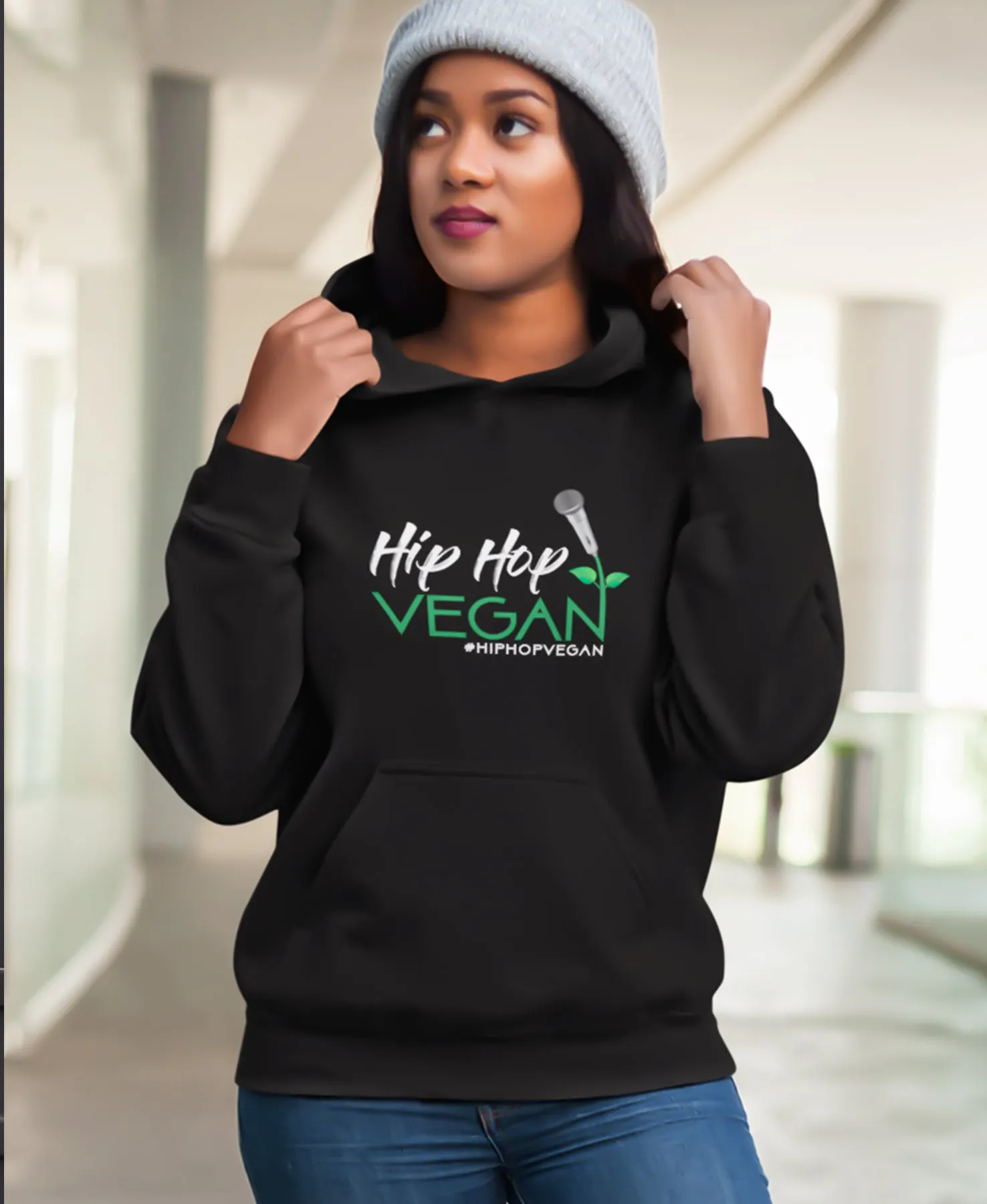 Unisex Hip Hop Vegan Hoodie