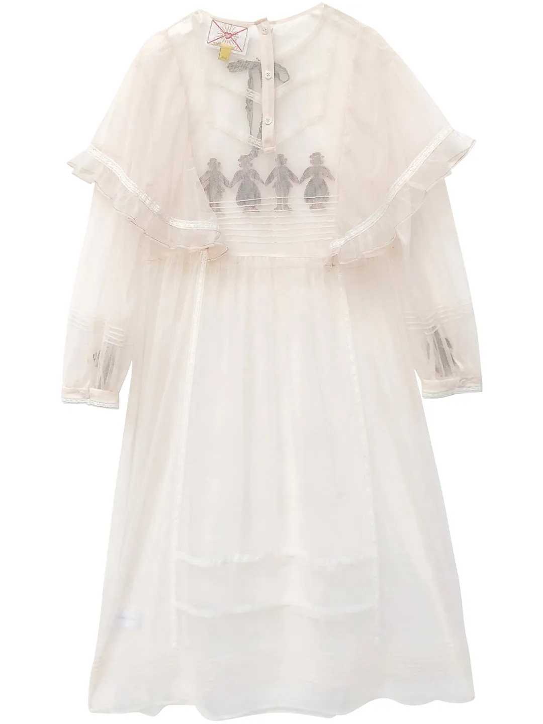 Unlogical Poem Victorian Style Velvet Paper-cut Patch Embroidered Dress