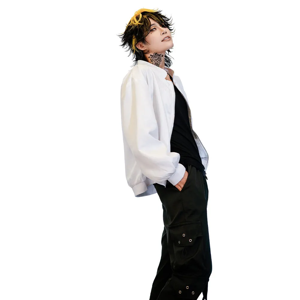 Valhalla Uniform Coat Kazutora Hanemiya  Cosplay Costumes White Jacket Halloween Carnival Suit