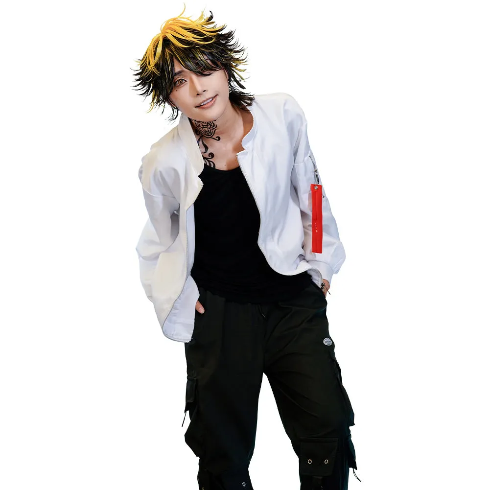 Valhalla Uniform Coat Kazutora Hanemiya  Cosplay Costumes White Jacket Halloween Carnival Suit