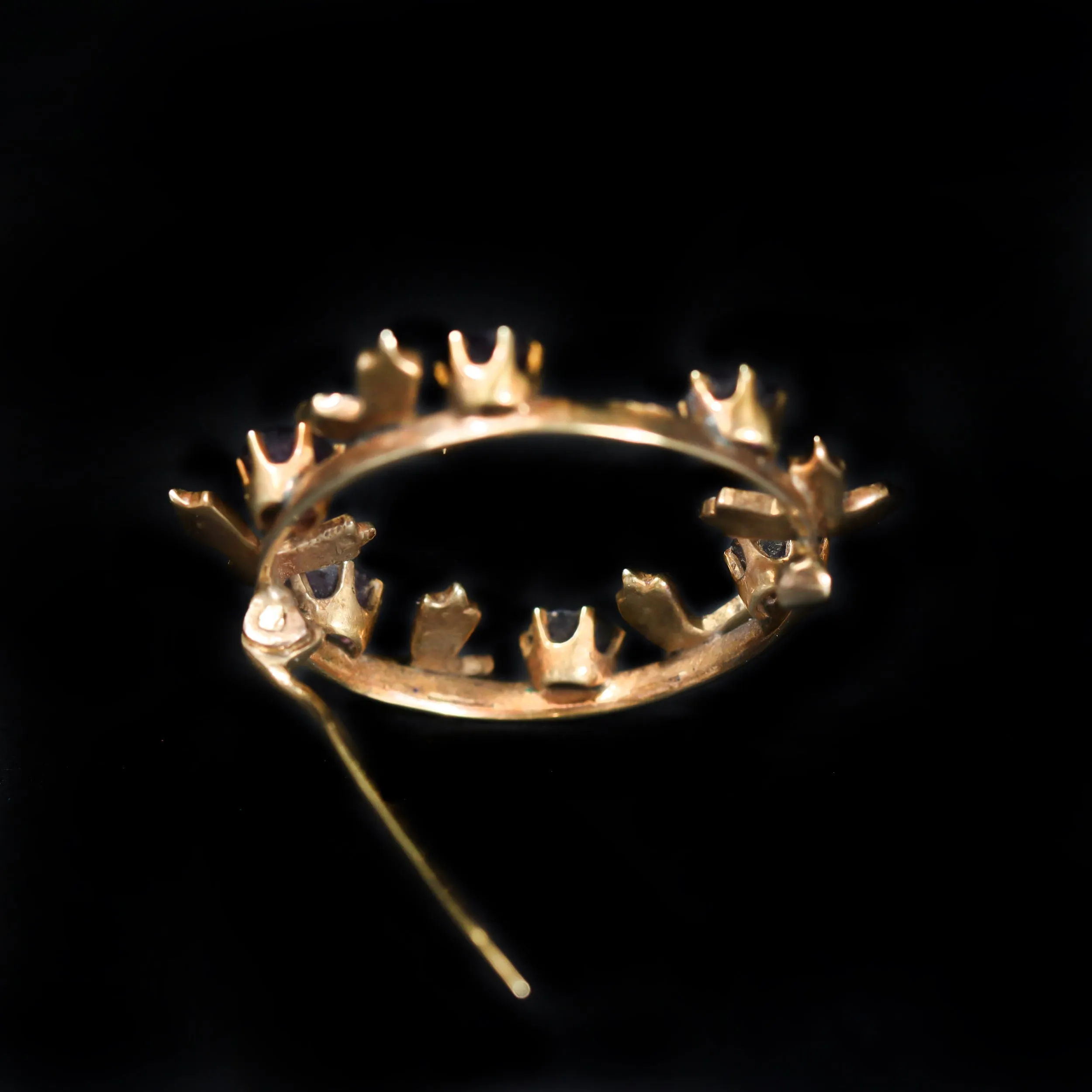Victorian 14K Yellow Gold Amethyst and Pearl Brooch