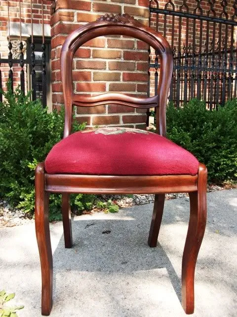 Victorian Antique Walnut Needlepoint Chairs