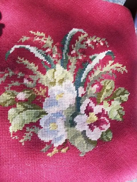 Victorian Antique Walnut Needlepoint Chairs